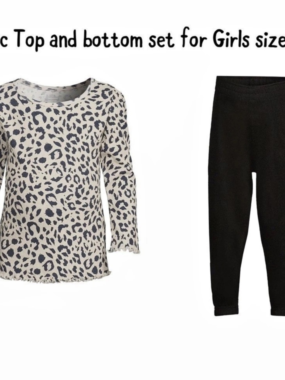 Girls Leopard Print Top & Leggings Size 2T